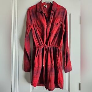 Element Red Flannel Dress